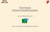 Thermique Notions fondamentales - chamilo1.grenet.frchamilo1.grenet.fr/.../Documents_de_cours/thermique_transparents13.pdf · Les modes de transmission de la chaleur. Q. T. 1. T.