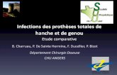 Infections des prothèses totales de hanche et de genou …soo.com.fr/download/media/4ad/6f8/18charruau.pdf · 2015-09-05 · – Faut-il appliquer la même prise en charge aux ...