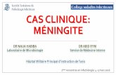 CAS CLINIQUE: MÉNINGITE - Société Tunisienne de … · TDM thoraco-abdomino-pélvienne : masse tissulaire inter hépato-rénale hypervascularisée au contact étroit de la surrénale