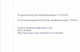 Programmering för språkteknologer II, HT2014 …stp.lingfil.uu.se/~evelina/uv/uv14/pst2/F2/2014_sokning_sortering.pdf · Instruktioner som steg för steg beskriver hur man löser