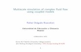 Multiscale simulation of complex ﬂuid ﬂow using … · Multiscale simulation of complex ﬂuid ﬂow using coupled models Rafael Delgado Buscalioni Universidad de Educaci´on