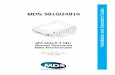 MDS 9810/24810 Installation and Operation Guide/media/resources/mds/mds 9810... · Installation and Operation Guide MDS 05-3301A01, Rev. B APRIL 2000 900 MHz/2.4 GHz Spread Spectrum