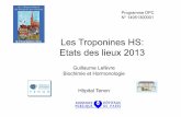 Les Troponines HS: Etats des lieux 2013 - collegebvh.orgcollegebvh.org/.../fichiers/a1-dpcbiochimie-troponineshs-lefevre.pdf · valeur au delà du 99ème percentile associée à :