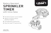 SPRINKLER TIMER - Orbit Irrigation · SPRINKLER TIMER with Inline Valve MODEL 57860 ... turn off the main sprinkler shut- ... La minuterie pour arroseur est conforme à la norme UL