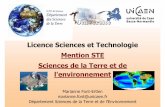 Licence Sciences et Technologie Mention STE … · S5, S6 L3 L2 Chimie L2 Physique Sciences pour l’Ingénieur Sciences de la Terre et de ... cours et TD de l'UEEvolutionde la planète