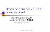 SGBD orientés Objet - … · l’identificateur d’objet (IDO) d’un SGBD orienté objet. La valeur d’un type de référence est stockée dans une table. Les types référence