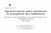 Agroforesterie pour améliorer la prospérité des Sahéliens · l’Afrique de l’Ouest 31 Octobre 2006 ... récolte) et promotion durables de la gestion durable de ressources .