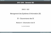 Management des Systèmes d’information (SI)ma-formation-informatique.fr/.../12/S1-M4-UE5-lUrbanisation-SI.pdf · Cette solution d’urbanisation des SI a généralement été retenue