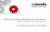 Business Process Management in der Praxis in der... · Hochschule Luzern, 28. Mai 2009 Business Process Management in der Praxis Status, Mythen und realer Nutzen