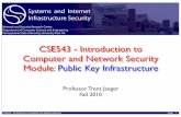 CSE543 - Introduction to Computer and Network …trj1/cse543-f10/slides/cse543-pki.pdf · ‣ PKI was, like many security ... ‣ For example, a video monitor normally exist at around