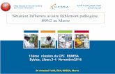 Situation Influenza aviaire faiblement pathogène H9N2 … Avian... · Situation Influenza aviaire faiblement pathogène H9N2 au Maroc Dr Amraoui Farid, DSA, ONSSA, Maroc 13ème réunion
