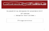 Programme couleur 2017 - La foire du livre politique à …lafoiredulivre.net/wp-content/uploads/2017/11/Programme-couleur... · directeur de la foire du livre politique ... « Jusqu’ici