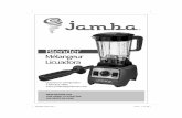 Blender - Jamba Appliances · Blender Jar: Ounces, cups, and milliliters are clearly marked. Tamper: The tamper helps mix thick or frozen recipes that cannot be processed with regular