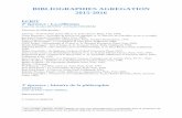 BIBLIOGRAPHIES AGREGATION 2015-16 - Accueil · Réflexion et Argumentation, Paris, ... Paris, Armand Colin, 1995. 3e épreuve : histoire de la philosophie ARISTOTE ... Logique et