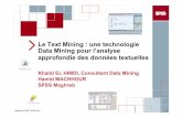˘ ˇ ˆ ˆ ˘ˆ ˙˘ ˘ - Anticipation de Crise · Microsoft PowerPoint - text-mining-technologie-data-mining-analyse-approfondie-donnees-textuelles-spss-maghreb.pps Author Jad@SMJ