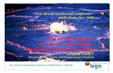 “First African Geothermal Conference” Addis Abeba … J. Varet The AFAR... · “First African Geothermal Conference” Addis Abeba Nov. 2006 The AFAR triangle : the future “gulf