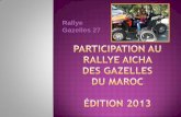 Rallye Gazelles 27 - handicap-job.com · -Le Rallye Aïcha des Gazelles du Maroc enregistre à ce jour plus de 416 retombées médiatiques Internationales tous médias confondus.