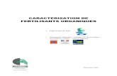 CARACTERISATION DE CARACTERISATION DE FERTILISANTS ORGANIQUESdraaf.bretagne.agriculture.gouv.fr/IMG/pdf/dossier_caracterisation... · CARACTERISATION DE CARACTERISATION DE FERTILISANTS