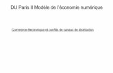 DU Paris II Modèle de l’économie numériquerdorat.free.fr/Enseignement/EcoNum/II2/Commerce Electronique.pdf · Des réticences fortes existent face au commerce éléctronique
