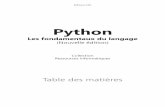 Python - Decitre.fr : Livres, Ebooks, romans, BD, polars ... · Editions ENI Python Les fondamentaux du langage (Nouvelle édition) Collection Ressources Informatiques Table des matières