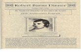 Robert Burns Dinner - stlstandrews.com · Welcome: Keith Parle . Master ofCeremonies: Alex Sutherland . Toast to the President: Elaine Martin aStar Spangled Banner" Toast to the Queen: