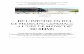 ABC de l'interne en MG à Reims · Les interlocuteurs du Département de Médecine Générale Direction : Coordonnateur du Diplôme d’Etudes Spécialisées en médecine générale