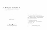 « Soyez saints - jesusseul.blog.free.frjesusseul.blog.free.fr/public/SOYEZ_SAINTS.pdf · L’appel à la séparation chrétienne. . . . Fred Moritz ETUDES BIBLIQUES POUR AUJOURD
