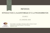INFO0101 - cosy.univ-reims.frcosy.univ-reims.fr/~pdelisle/fichiers/info0101_16-17/Cours2_Info... · INFO0101 INTRODUCTION À L’ALGORITHMIQUE ET À LA PROGRAMMATION COURS 2 LE LANGAGE