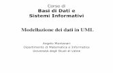 Modellazione dei dati in UML - Dipartimento di …angelo.montanari/UMLperModConcet.pdf · 2 Introduzione • UML (Unified Modeling Language): linguaggio grafico per la modellazione