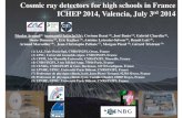 Cosmic ray detectors for high schools in France ICHEP … · Arnaud Marsollier (4), Jean-Christophe Pelhate (7), Morgan Piezel (8), Gérard Tristram (9) Cosmic ray detectors for high