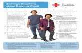 Common Questions about Donating Blood - Twinsburg Questions About Dona… · Common Questions about Donating Blood redcrossblood.org | 1-800-RED CROSS ... • meet height and weight