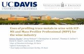 Uses of profiling trace metals in wine with ICP-MS and ... of... · Maximum acceptable limits contained in wine International Organization of Vine and Wine (OIV) limits some elements