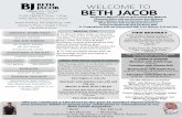 WELCOME TO BETH JACOB - Constant Contactfiles.constantcontact.com/c82f07f7001/877bc828-b3f6-4643-96c5... · IRA HOFER BERNARD MELAMED IRA HOFER Did you celebrate a Life Event in the