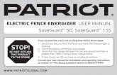 Patriot SolarGuard 50 and 155 - … SolarGuard50and… · 4 Connecting the positive terminal on the battery – SolarGuard 50 1 Place the unit face-down on a flat surface (solar panel
