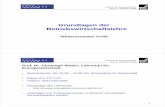Grundlagen der Betriebswirtschaftslehre - WIPO: Profil · Kurzvorstellung Christoph Weber (II) ... Methodologische Basis und Wissenschaftsprogramme der BWL 2.1 Methodologische Grundlagen