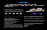 The advanced hybrid desktop telephone for ... - gigaset…€¦Synchronisation with Microsoft Outlook3 using Gigaset QuickSync software • Online public directory and Yellow Pages