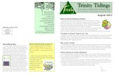 The Newsletter of Trinity United Methodist .Serving God and Trinity in August SUNDAY USHERS Joe Thomas,