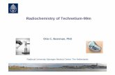 Radiochemistry of Technetium-99m - NKRV · Radiochemistry of Technetium-99m Otto C. Boerman, PhD Radboud University Nijmegen Medical Center, The Netherlands