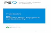 Projektbericht PEQ Projekt f¼r Pflege, Engagement und Qualifizierung .Projektbericht Impressum Tr¤gerschaft