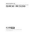 DIGITAL CINEMA PROJECTOR SRX-R320 - … · SRX-R320 3 Manual Structure Purpose of this manual This manual is the installation manual of Digital Cinema Projector SRX-R320. This manual