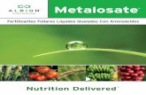 Metalosate - Bioagrolat · 2 3 Los fertilizantes foliares Metalosate® de Albion Plant Nutrition son una exclusiva y patentada serie de minerales quelados designados específicamente