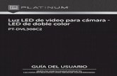 Luz LED de video para cámara - LED de doble colorstorage.bestbuy.com/pacsales/resources/exclusive_brands/platinum... · 5 Botón + Permite ajustar el brillo de la luz y la temperatura