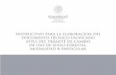 INSTRUCTIVO PARA LA ELABORACION DEL …as... · instructivo para la elaboracion del documento tÉcnico unificado (dtu) del trÁmite de cambio de uso de suelo forestal, modalidad b-particular