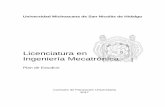 Licenciatura en Ingeniería Mecatrónica - fim.umich.mxfim.umich.mx/mecatronica/Plan_Estudios_Mecatronica.pdf · Dr. Juan Anzurez Marín Coordinador proyecto de creación Dr. Leonardo