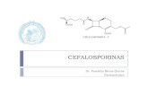 090428 Cefalosporinas [Modo de compatibilidad] · CEFALOSPORINAS Propiedades químicas Beta lactama fusiona a un anillo de seis miembros de dihidrotiazina. Menos tensión pero recupera