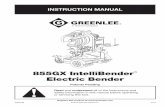 855GX IntelliBender Electric Bender - Platt Electric … 855GX Instructions.pdf · The Greenlee 855GX IntelliBender™ Electric Bender is intended to bend 1" to 2" conduit and pipe.