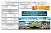 PROGRAMACION DE APUESTAS DEPORTIVAS - …hipodromo.com.mx/main/images/pdf/sportbooks/Programacion-Depor… · UEFA LIGA DE CAMPEONES GALGOS vs SOCCER HOY ... 18:15 Dep. Municipal