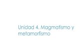 Unidad 4. Magmatismo y metamorfismo · 1.1 El magma Es una mezcla de rocas silicatadas con una fracción fundida, otra gaseosa, y generalmente otra sólida (óxidos, sulfuros, sulfatos