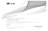 OWNER’S MANUAL LED TV* - produktinfo.conrad.com · LED TV* * LG LED TV applies LCD screen with LED backlights. *MFL68003802* A-2 TABLE OF CONTENTS TABLE OF CONTENTS COMMON ... más