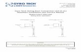 Gyro Tech Swing Door Conversion Unit (C.U.) … · Gyro Tech Swing Door Conversion Unit (C.U.) Hardware Installation and Service Manual Bottom Load & Side Load Swing Door Operators